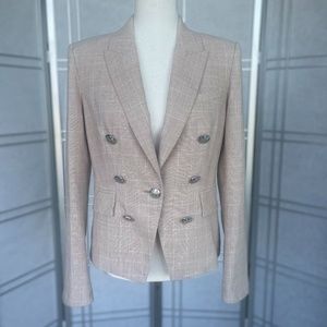 Veronica Beard Khaki Plaid Diego Dickey Jacket sz 6